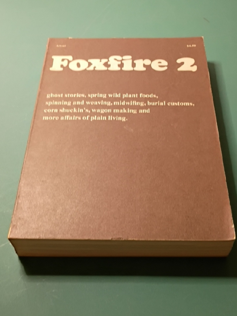 Vintage Brown and Cream "Foxfire 2" Coffee Table Book